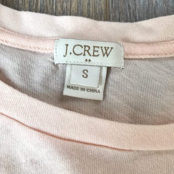 J. Crew- peach/ baby pink T-shirt. S - Picture 3 of 5